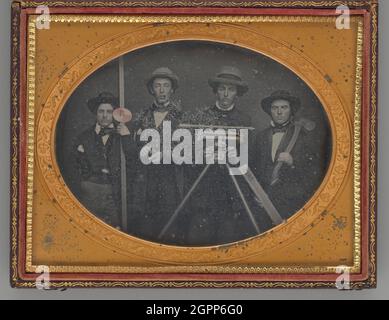 Untitled (Group Portrait of Surveyors), 1855. Daguerreotyp. Stockfoto