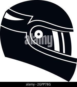 Racing-Helm-Symbol, einfachen Stil Stock Vektor