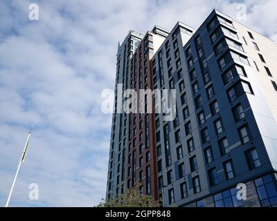 Beckley Point, Studentenwohnhaus und das höchste Gebäude im Südwesten. Plymouth, Devon, Großbritannien Stockfoto