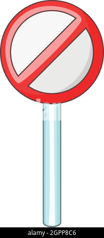 Verbotsschild Symbol, Cartoon Stil Stock Vektor