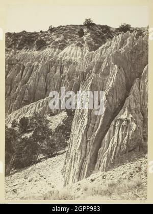 Rain Sculpture, Salt Creek Ca &#xf1;ON, Utah, 1872. [Eroded Rock, Southwestern USA]. Albumin-Druck. Stockfoto