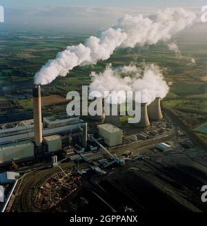 Großbritannien, North Yorkshire, Luftansicht des Drax Kraftstation Stockfoto