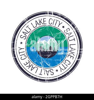 City of Salt Lake City, Utah Vektorstempel Stock Vektor