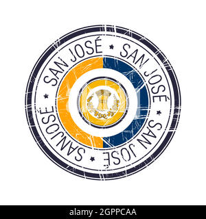 City of San Jose, Kalifornien Vektorstempel Stock Vektor
