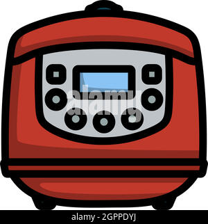 Symbol Für Mehrkochermaschine In Der Küche Stock Vektor