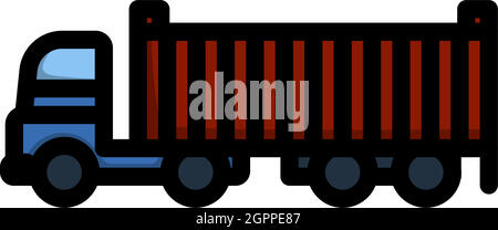 Container Lkw-Symbol Stock Vektor