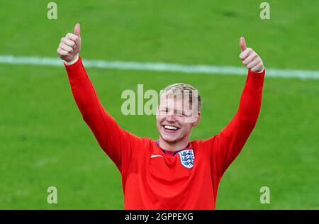 Aktenfoto vom 07-07-2021 von Englands Torhüter Aaron Ramsdale. Ausgabedatum: Donnerstag, 30. September 2021. Stockfoto