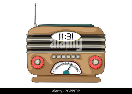 Radio im Vintage-Stil Stock Vektor