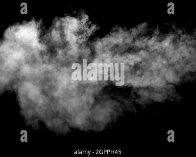 Rauch Dampf Nebel Luft Hintergrund Form schwarz Stockfoto