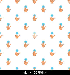 Menschliches Hand-Touch-Muster, Cartoon-Stil Stock Vektor