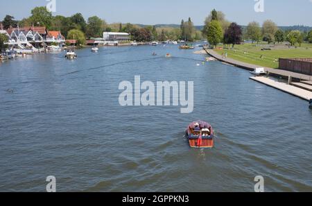 Boot auf der Themse in Henley-on-Thames, Oxfordshire Stockfoto