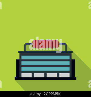 Industrieanlagenbau-Symbol, flachen Stil Stock Vektor