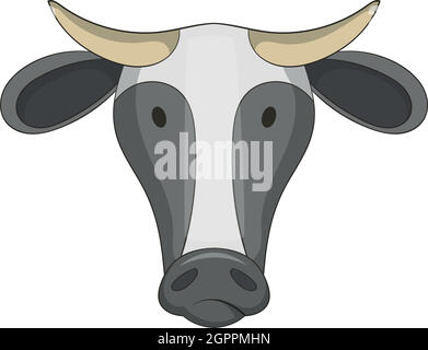 Kuh-Symbol, Cartoon-Stil Stock Vektor