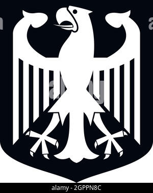 Wappen von Deutschland Symbol, einfachen Stil Stock Vektor