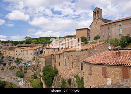 Languedoc in Frankreich: Das Dorf Minerve Stockfoto