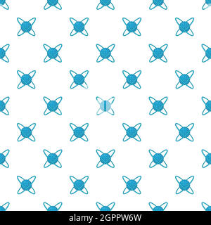 Globus mit Kreisen im Orbit-Muster, Cartoon-Stil Stock Vektor