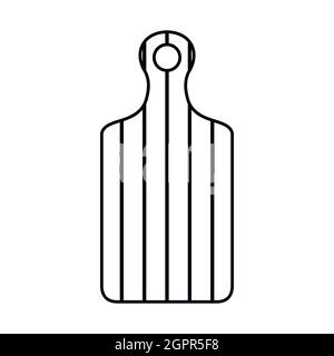 Cutting Board Symbol, Umriss-Stil Stock Vektor