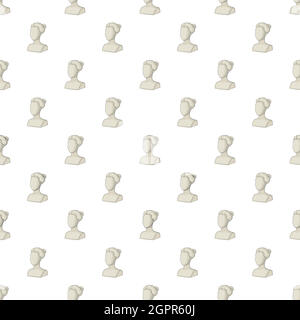 Weibliche Statue Kopfzeichnung, Cartoon-Stil Stock Vektor