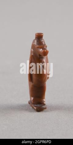 Amulett der Göttin Taweret (Thoeris), Ägypten, späte Periode, Dynastie 26-30 (664-343 v. Chr.). Stockfoto