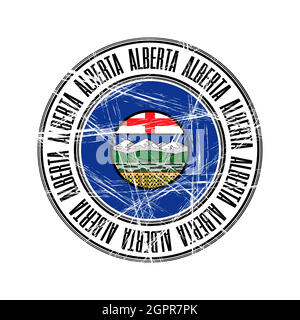 Stempel der Provinz Alberta Stock Vektor