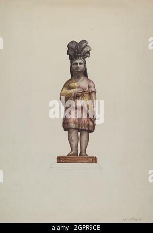 Cigar Store Indian, 1935/1942. Stockfoto