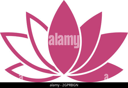 Design-Vorlage für das Logo von „Beauty Lotus Flowers“ Stock Vektor