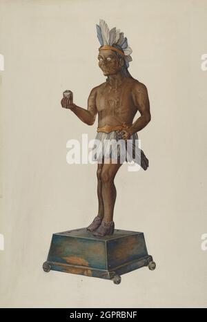 Cigar Store Indian, 1935/1942. Stockfoto