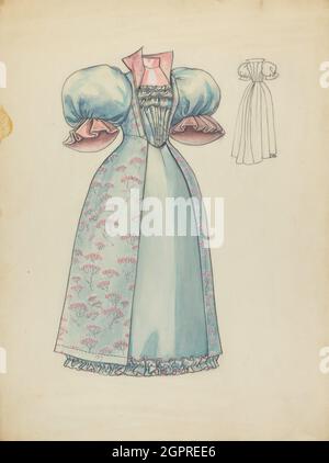 Empfang Gown, c. 1940. Stockfoto