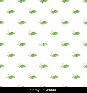 Münzen und Dollar-Muster, Cartoon-Stil Stock Vektor