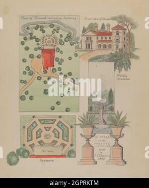 Italienische Villa Design, c. 1936. Stockfoto