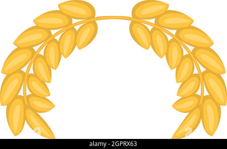 Kranz aus Ohren Symbol, Cartoon-Stil Stock Vektor