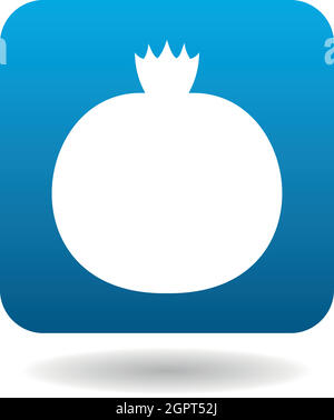 Granatapfel-Symbol im flachen Stil Stock Vektor