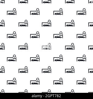 Auto ist unter Schutz Muster, einfachen Stil Stock Vektor