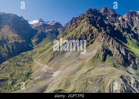 Steile Wände des Colca Canyon, Peru Stockfoto