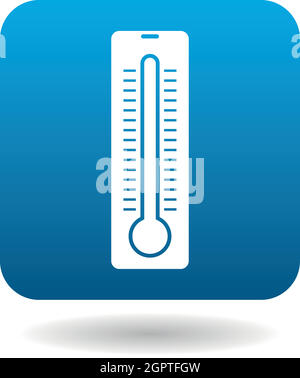Thermometer-Symbol im einfachen Stil Stock Vektor
