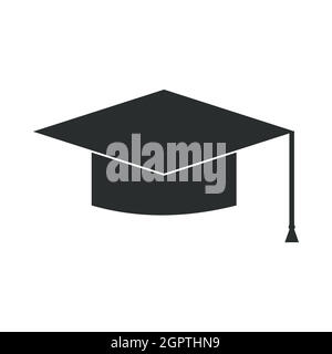 Graduation Cap Symbol, einfachen Stil Stock Vektor