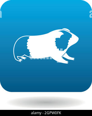 Meerschweinchen-Symbol, einfachen Stil Stock Vektor