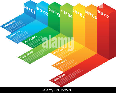 Eine farbenfrohe Infografik Stock Vektor