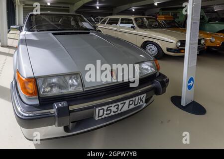 1985 Rover SD1 3500 Vitesse ‘D537 PUK’ ausgestellt im British Motor Museum, Gaydon, Warwickshire, Großbritannien Stockfoto