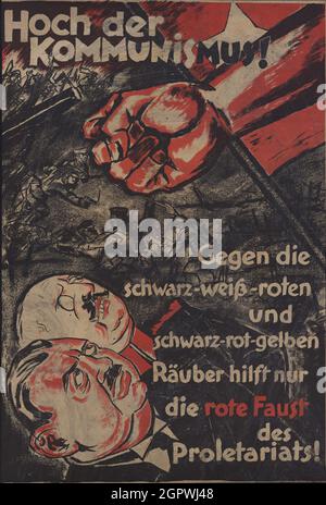 Es lebe der Kommunismus! Die rote Faust des Proletariats, 1924. Private Sammlung. Stockfoto