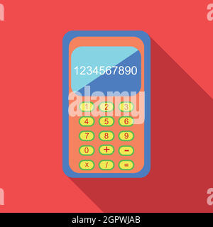 Rechnersymbol im flachen Stil Stock Vektor