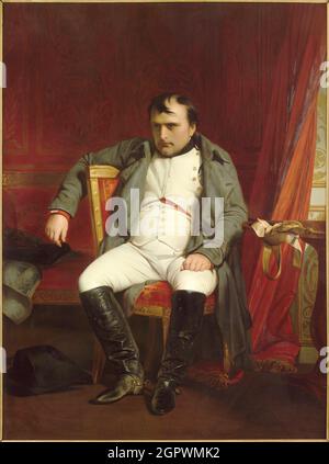 Napoleon in Fontainebleau, 31. März 1814, 1840. Gefunden in der Sammlung der Mus&#xe9;e de l'Arm&#xe9;e, Paris. Stockfoto