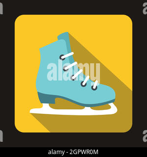 Schlittschuhe-Symbol im flachen Stil Stock Vektor