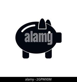Sparschwein-Symbol, einfachen Stil Stock Vektor