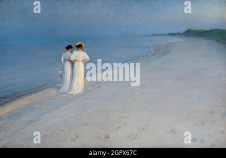 Ruhiger Abend am Südstrand von Skagen, 1893. Gefunden in der Sammlung des Skagens Kunstmuseers. Stockfoto