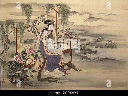 Die chinesische Schönheit Yang Guifei, um 1810-1815. Gefunden in der Sammlung des British Museum. Stockfoto