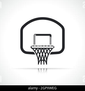 Basketballkorb Backboard Ring Symbol Stock Vektor