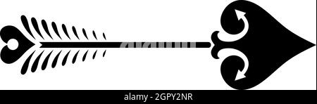 Vintage Pfeil, Design-Element-Ikone, einfachen Stil Stock Vektor