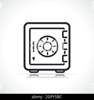 Zeilensymbol des Sicherheitskastens isoliert Stock Vektor