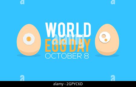 Welt Ei Tag Banner Vorlage Design mit weißem Hintergrund. Stock Vektor